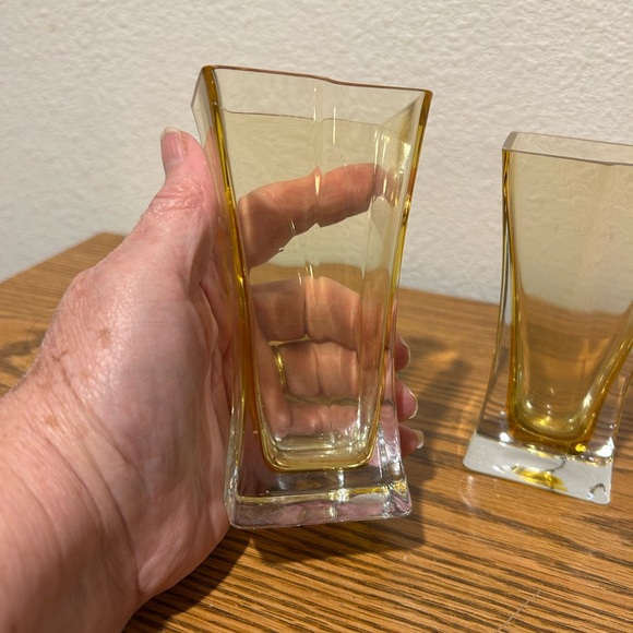 Russ Berrie Amber Glass Vases - Picture 5 of 11